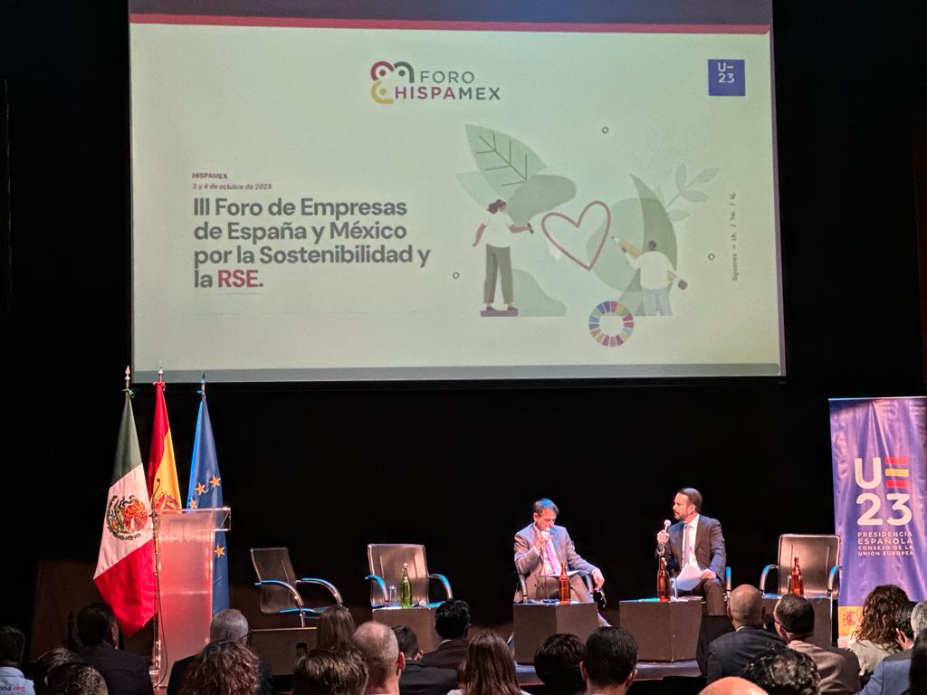 El embajador de España en México, Juan Duarte inaguró el Foro Hispamex Sostenibilidad